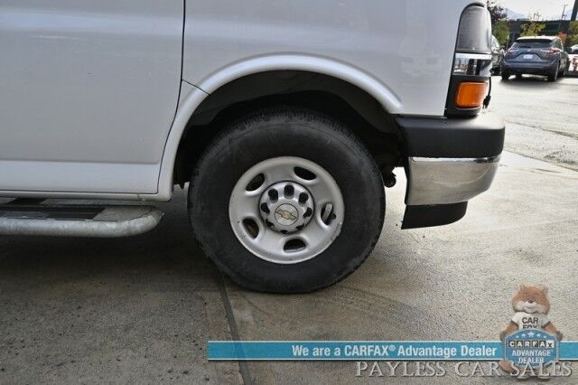 2022 Chevrolet Express Cargo Van 2500 / 4.3L V6 / Automatic / Convenience & Cold Climate Pkg / Chrome Appearance Pkg / Aluminum Bulkhead / Power Windows, Locks & Mirrors / Cruise Control / Back Up Camera / Block Heater / 1-Owner Anchorage AK