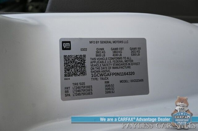 2022 Chevrolet Express Cargo Van 2500 Wasilla AK