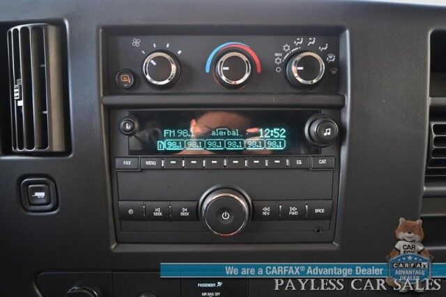 2022 Chevrolet Express Cargo Van 2500 / Convenience Pkg / Chrome Appearance & Cold Climate Pkg / 4.3L V6 / Bulkhead / Power Locks, Windows & Mirrors / AUX Input / Back Up Camera / Cruise Control / Block Heater / Only 17K Miles / 1-Owner Anchorage AK 2022 Chevrolet Express Cargo Van 2500 / Convenience Pkg / Chrome Appearance & Cold Climate Pkg / 4.3L V6 / Bulkhead / Power Locks, Windows & Mirrors / AUX Input / Back Up Camera / Cruise Control / Block Heater / Only 17K Miles / 1-Owner Anchorage AK