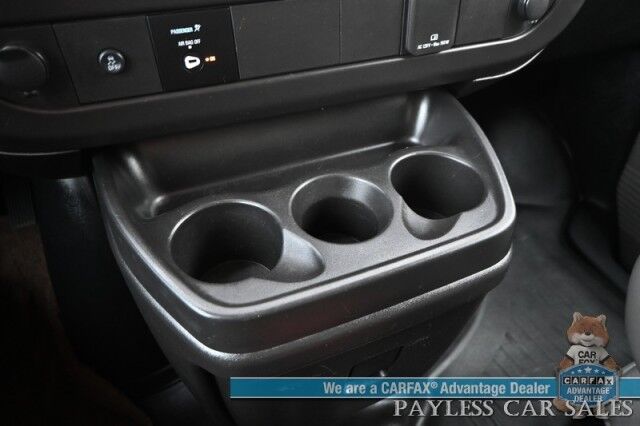 2022 Chevrolet Express Cargo Van 2500 / Convenience Pkg / Chrome Appearance & Cold Climate Pkg / 4.3L V6 / Bulkhead / Power Locks, Windows & Mirrors / Back Up Camera / Cruise Control / New Studless Winter Tires / Block Heater / 1-Owner Anchorage AK