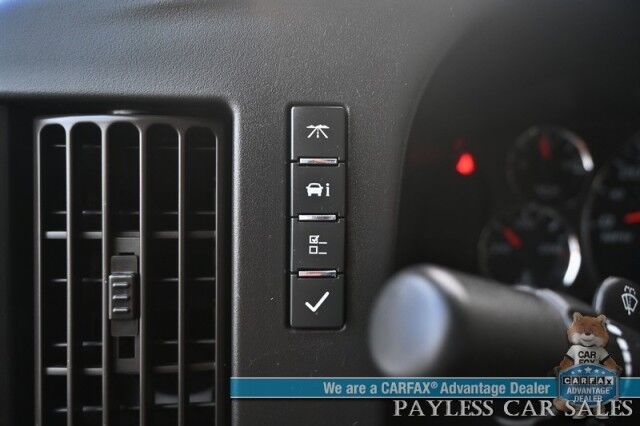 2022 Chevrolet Express Cargo Van 2500 / Convenience Pkg / Chrome Appearance & Cold Climate Pkg / 4.3L V6 / Bulkhead / Power Locks, Windows & Mirrors / Back Up Camera / Cruise Control / New Studless Winter Tires / Block Heater / 1-Owner Anchorage AK