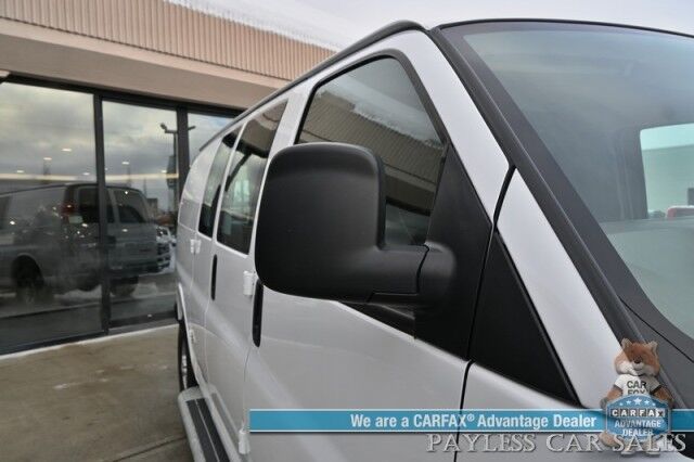 2022 Chevrolet Express Cargo Van 2500 / Convenience Pkg / Chrome Appearance & Cold Climate Pkg / 4.3L V6 / Bulkhead / Power Locks, Windows & Mirrors / Back Up Camera / Cruise Control / New Studless Winter Tires / Block Heater / 1-Owner Anchorage AK
