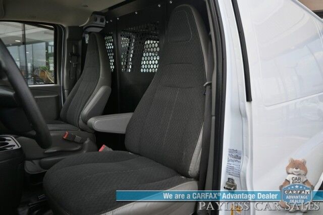 2022 Chevrolet Express Cargo Van 2500 / Convenience Pkg / Chrome Appearance & Cold Climate Pkg / 4.3L V6 / Bulkhead / Power Locks, Windows & Mirrors / Back Up Camera / Cruise Control / New Studless Winter Tires / Block Heater / 1-Owner Anchorage AK
