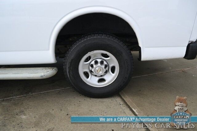 2022 Chevrolet Express Cargo Van 2500 / Convenience Pkg / Chrome Appearance & Cold Climate Pkg / 4.3L V6 / Bulkhead / Power Locks, Windows & Mirrors / Back Up Camera / Cruise Control / New Studless Winter Tires / Block Heater / 1-Owner Anchorage AK