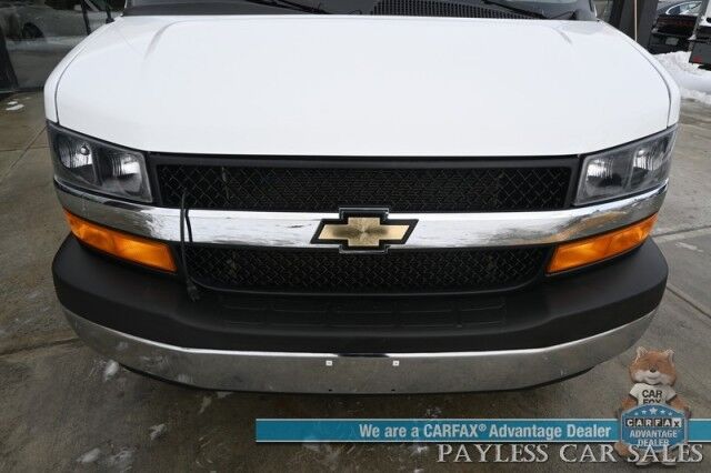 2022 Chevrolet Express Cargo Van 2500 / Convenience Pkg / Chrome Appearance & Cold Climate Pkg / 4.3L V6 / Bulkhead / Power Locks, Windows & Mirrors / Back Up Camera / Cruise Control / New Studless Winter Tires / Block Heater / 1-Owner Anchorage AK
