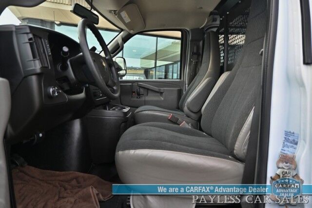 2022 Chevrolet Express Cargo Van 2500 / Convenience Pkg / Chrome Appearance & Cold Climate Pkg / 4.3L V6 / Bulkhead / Power Locks, Windows & Mirrors / Back Up Camera / Cruise Control / New Studless Winter Tires / Block Heater / 1-Owner Anchorage AK