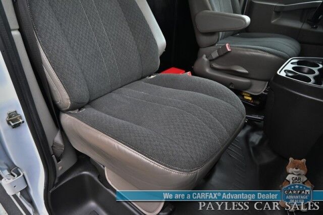 2022 Chevrolet Express Cargo Van 2500 / Convenience Pkg / Chrome Appearance & Cold Climate Pkg / 4.3L V6 / Bulkhead / Power Locks, Windows & Mirrors / Back Up Camera / Cruise Control / New Studless Winter Tires / Block Heater / 1-Owner Anchorage AK