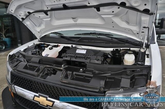 2022 Chevrolet Express Cargo Van 2500 / Convenience Pkg / Chrome Appearance & Cold Climate Pkg / 4.3L V6 / Bulkhead / Power Locks, Windows & Mirrors / Back Up Camera / Cruise Control / New Studless Winter Tires / Block Heater / 1-Owner Anchorage AK