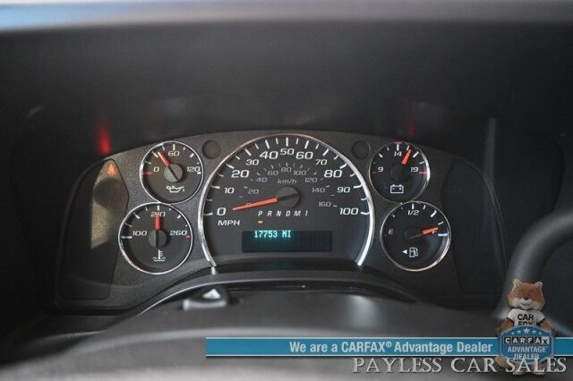2022 Chevrolet Express Cargo Van 2500 / Convenience Pkg / Cold Climate Pkg / 4.3L V6 / Bulkhead / Power Locks, Windows & Mirrors / AUX Input / Back Up Camera / Air Conditioning / Cruise Control / Block Heater / Only 17K Miles / 1-Owner Anchorage AK