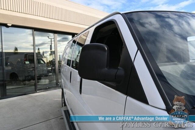 2022 Chevrolet Express Cargo Van 2500 / Convenience Pkg / Cold Climate Pkg / 4.3L V6 / Bulkhead / Power Locks, Windows & Mirrors / AUX Input / Back Up Camera / Air Conditioning / Cruise Control / Block Heater / Only 17K Miles / 1-Owner Anchorage AK