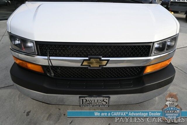2022 Chevrolet Express Cargo Van 2500 / Convenience Pkg / Cold Climate Pkg / 4.3L V6 / Bulkhead / Power Locks, Windows & Mirrors / AUX Input / Back Up Camera / Air Conditioning / Cruise Control / Block Heater / Only 17K Miles / 1-Owner Anchorage AK