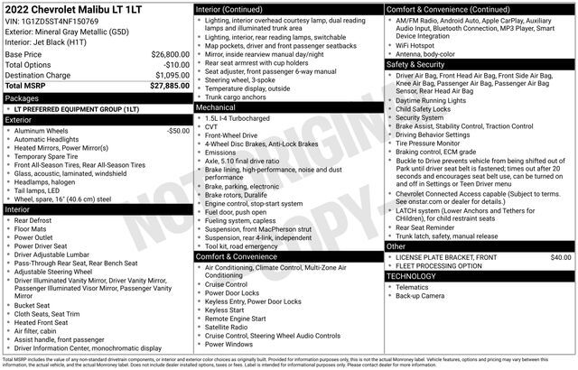 2022 Chevrolet Malibu LT Raleigh NC