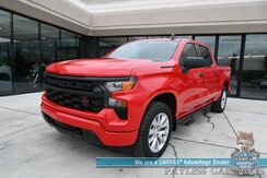 2022_Chevrolet_Silverado 1500_Custom / 4X4 / Crew Cab / Convenience Pkg / Auto Start / Lane Departure & Forward Collision Alert / Apple CarPlay & Android Auto / Tonneau Cover / Bed Liner / Back Up Cam / Tow Pkg / 1-Owner_ Anchorage AK