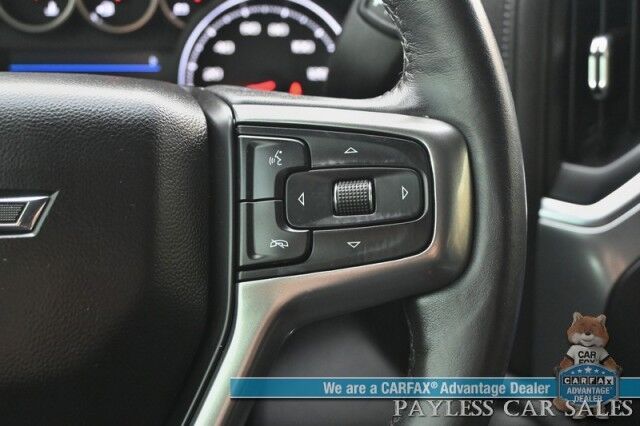 2022 Chevrolet Silverado 1500 LT Trail Boss / 4X4 / Auto Start / Crew Cab / Z71 Pkg / Power & Heated Leather Seats / Heated Steering Wheel / Blind Spot / Apple CarPlay & Android Auto / Back Up Camera / ARE Canopy / Roof Rack / Fuel Wheels Anchorage AK