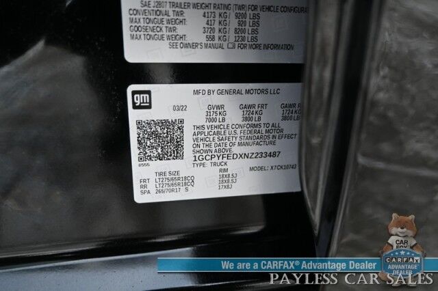 2022 Chevrolet Silverado 1500 LT Trail Boss / 4X4 / Crew Cab / Z71 Pkg / Auto Start / Power & Heated Leather Seats / Heated Steering Wheel / Lane Departure & Blind Spot Alert/ ARE Matching Canopy / Fuel Wheels / Bed Liner / Tow Pkg Anchorage AK 2022 Chevrolet Silverado 1500 LT Trail Boss / 4X4 / Crew Cab / Z71 Pkg / Auto Start / Power & Heated Leather Seats / Heated Steering Wheel / Lane Departure & Blind Spot Alert/ ARE Matching Canopy / Fuel Wheels / Bed Liner / Tow Pkg Anchorage AK