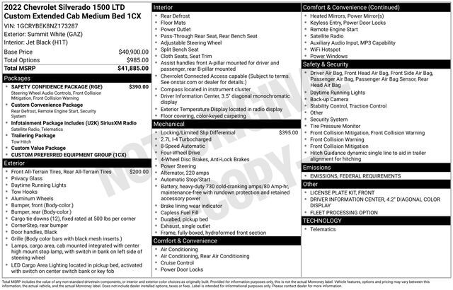 2022 Chevrolet Silverado 1500 LTD Custom Raleigh NC