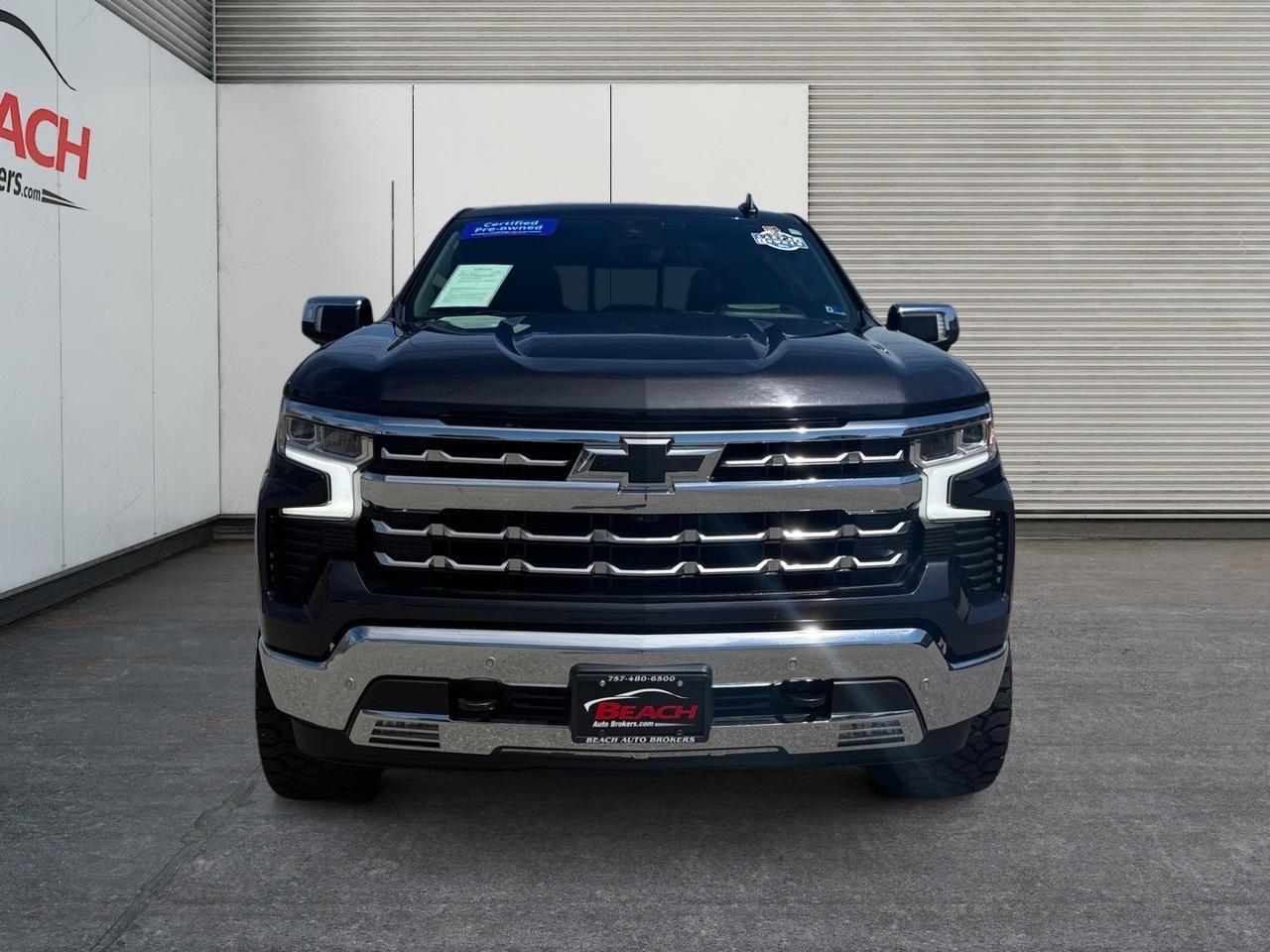 2022 Chevrolet Silverado 1500 LTZ, HEATED FRONT/REAR SEATS, APPLE CARPLAY/ANDROID AUTO, UNIVERSAL GARAGE DOOR OPENER, REMOTE START, WIFI, BACKUP CAMERA, POWER SLIDING REAR WINDOW, TOW HOOKS, BED LINER, REAR BUMPER STEP, ONLY 1 OWNER! Norfolk VA