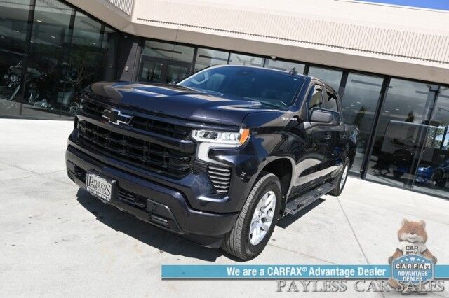 2022 Chevrolet Silverado 1500 RST / 4X4 / Convenience Pkg / All Star Edition / Crew Cab / Turbo Diesel / Auto Start / Power & Heated Cloth Seats / Heated Steering Wheel / Apple CarPlay & Android Auto / Seats 6 / Tow Pkg / 1-Owner Anchorage AK