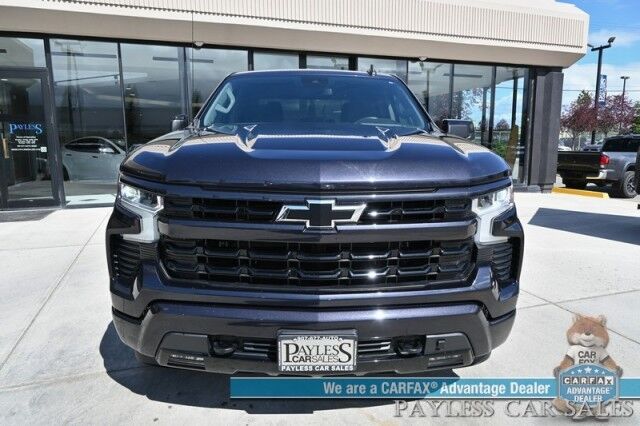 2022 Chevrolet Silverado 1500 RST / 4X4 / Convenience Pkg / All Star Edition / Crew Cab / Turbo Diesel / Auto Start / Power & Heated Cloth Seats / Heated Steering Wheel / Apple CarPlay & Android Auto / Seats 6 / Tow Pkg / 1-Owner Anchorage AK
