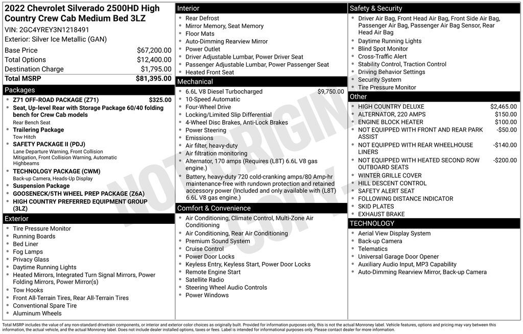 2022 Chevrolet Silverado 2500HD High Country