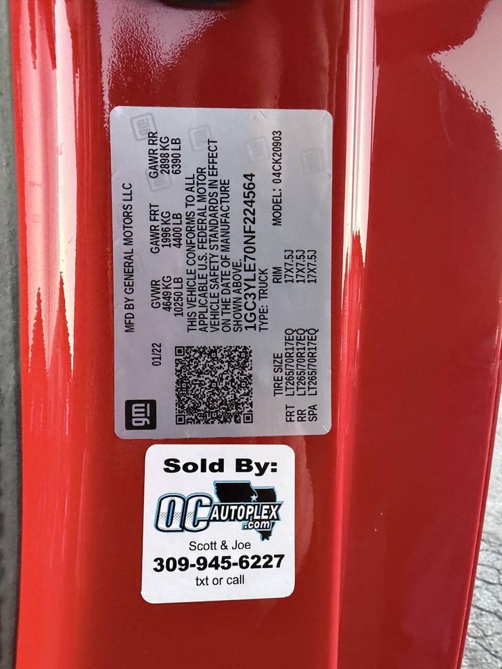 2022 Chevrolet Silverado 2500HD Work Truck 4x4 2dr Regular Cab LB Eldridge IA