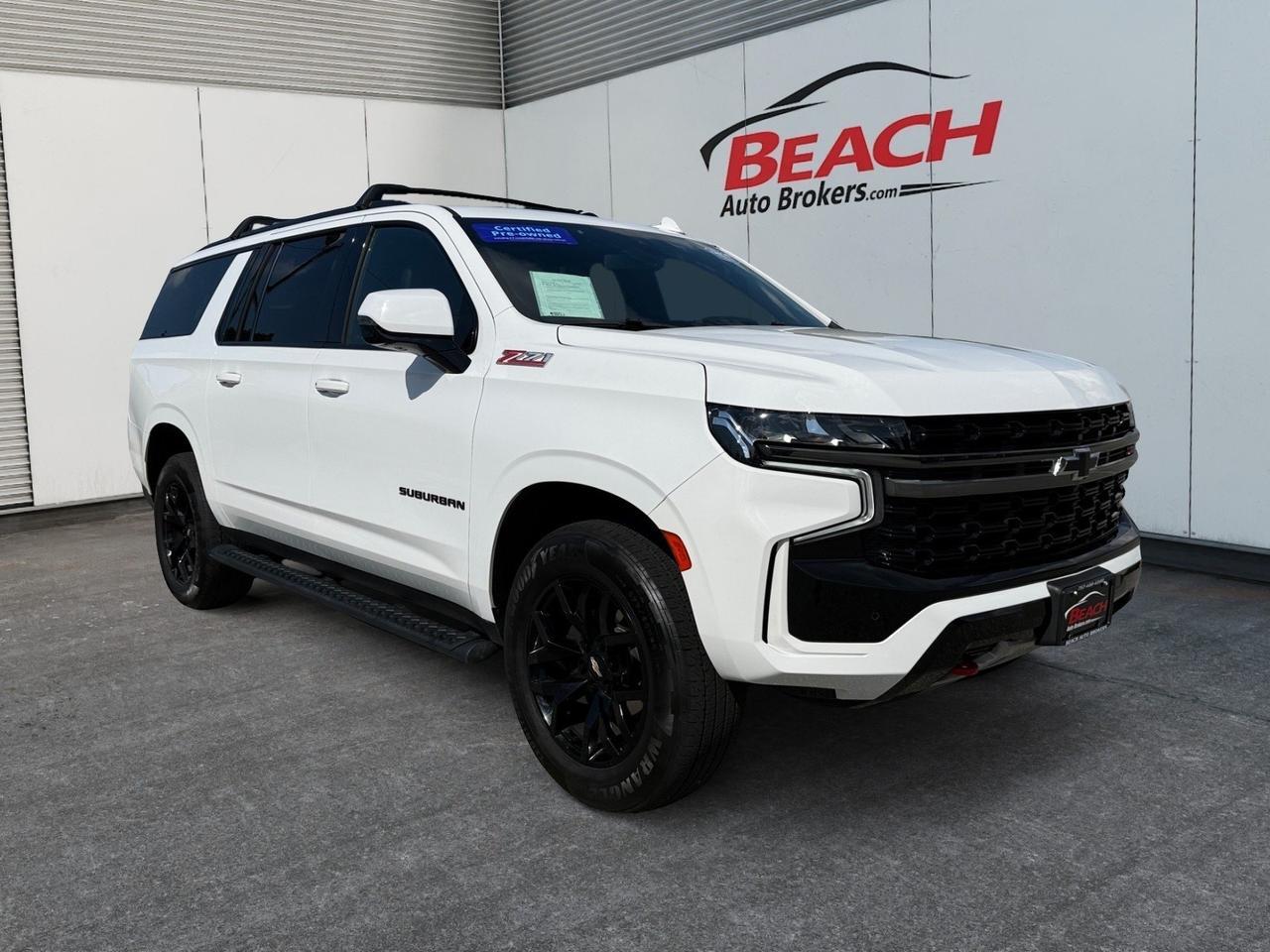 2022 Chevrolet Suburban Z71, HEATED/VENTILATED SEATS, HEATED 2ND ROW, 3RD ROW, MOONROOF, APPLE CARPLAY/ANDROID AUTO, WIFI, BOSE SPEAKERS, ROOF RACK, TOW PACKAGE, POWER LIFTGATE, RUNNING BOARDS, CLEAN CARFAX, ONLY 1 OWNER!