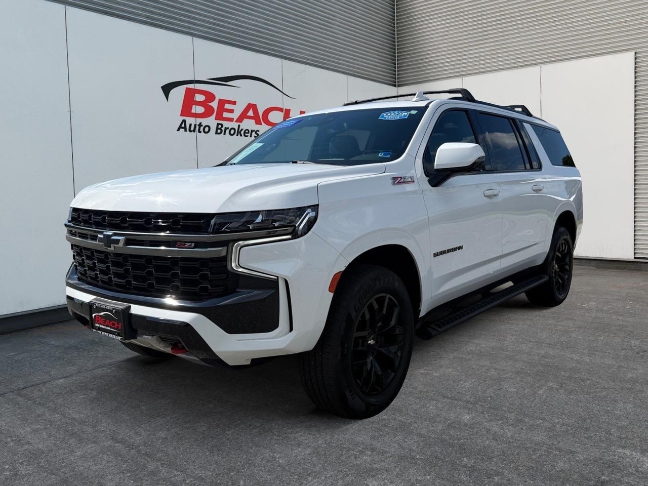 2022 Chevrolet Suburban Z71, HEATED/VENTILATED SEATS, HEATED 2ND ROW, 3RD ROW, MOONROOF, APPLE CARPLAY/ANDROID AUTO, WIFI, BOSE SPEAKERS, ROOF RACK, TOW PACKAGE, POWER LIFTGATE, RUNNING BOARDS, CLEAN CARFAX, ONLY 1 OWNER!