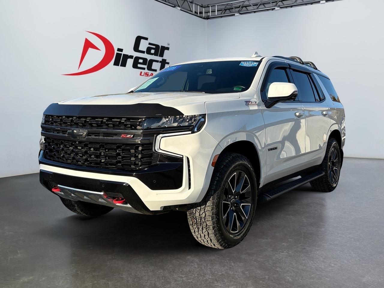 2022 Chevrolet Tahoe Z71, AUTO START/STOP, LANE KEEP ASSIST, BLIND SPOT ALERT, RUNNING BOARDS, POWER LIFTGATE, ROOF RACKS, HEATED & COOLING SEATS, CAPTAINS CHAIRS, POWER 3RD ROW, APPLE CARPLAY/ANDROID AUTO, PANORAMIC MOONROOF, ONLY 1 OWNER, CLEAN CARFAX, TRAVEL IN A TAHO