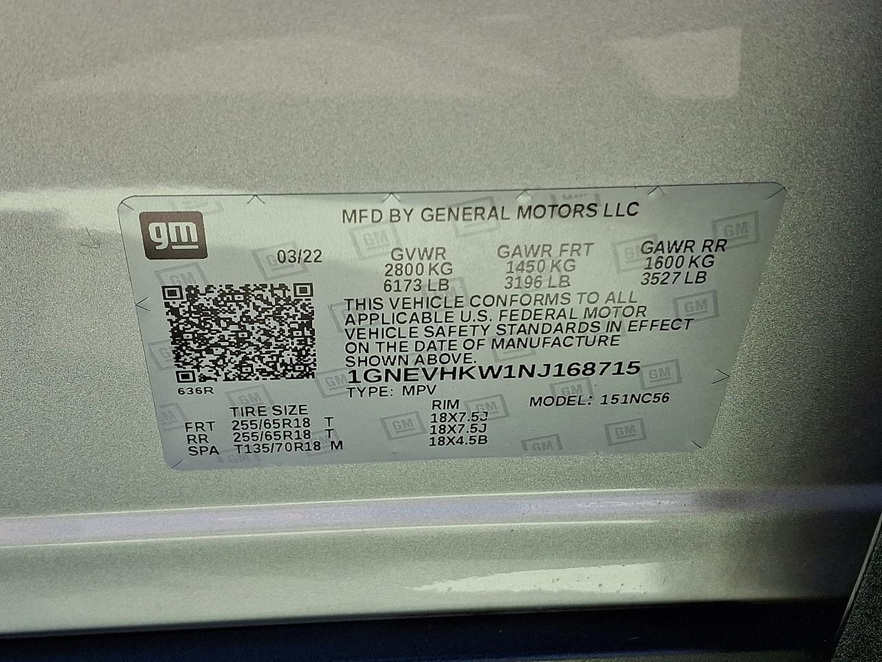 2022 Chevrolet Traverse AWD LT Leather Vineland NJ