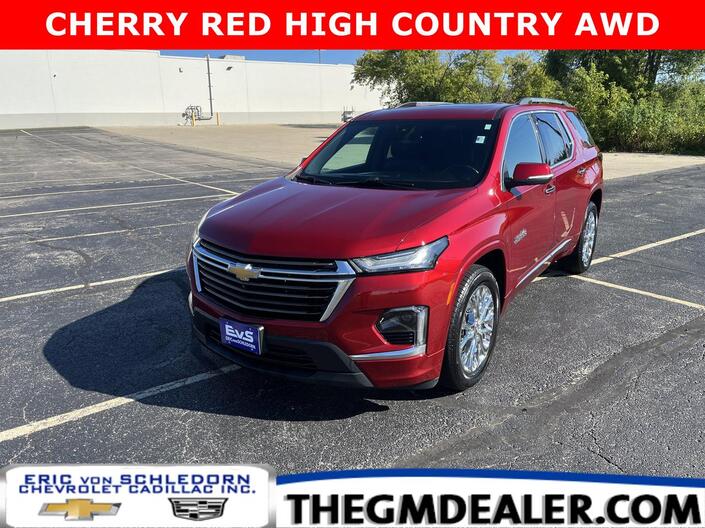 2022 Chevrolet Traverse High Country AWD w/AdaptiveCruise DualSunroof Nav 20sChromes HtdCldMemLthr HD-SurroundVision Milwaukee WI