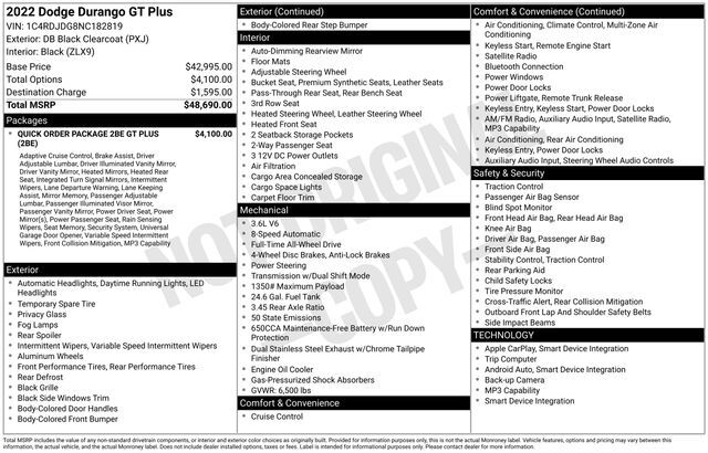2022 Dodge Durango GT Plus Raleigh NC