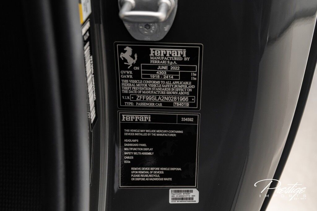 2022 Ferrari 296 GTB North Miami Beach FL