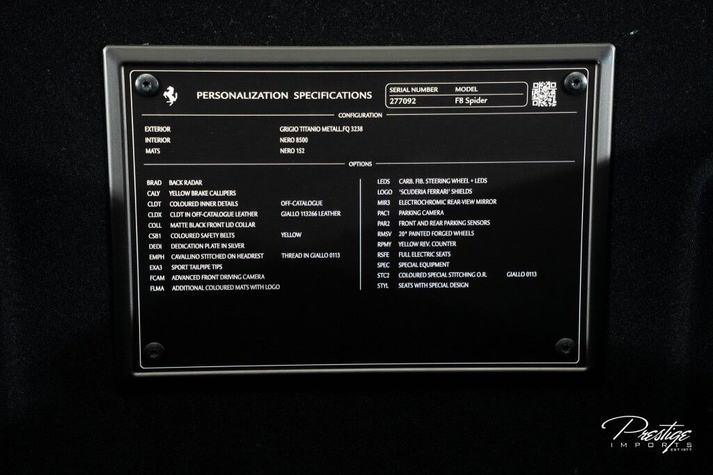 2022 Ferrari F8 Spider North Miami Beach FL