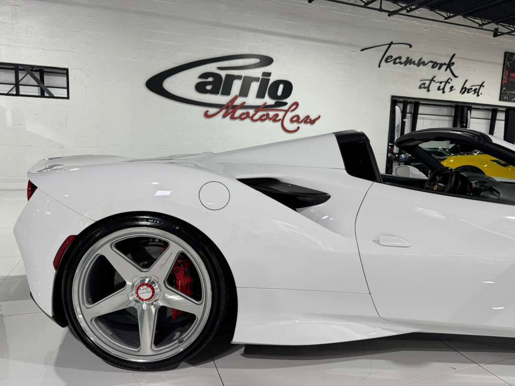 2022 Ferrari F8 Spider Bianco Cervino paint, Rosso Ferrari interior, JBL Professional audio carbon galore AND MUCH MORE!! Fort Lauderdale FL