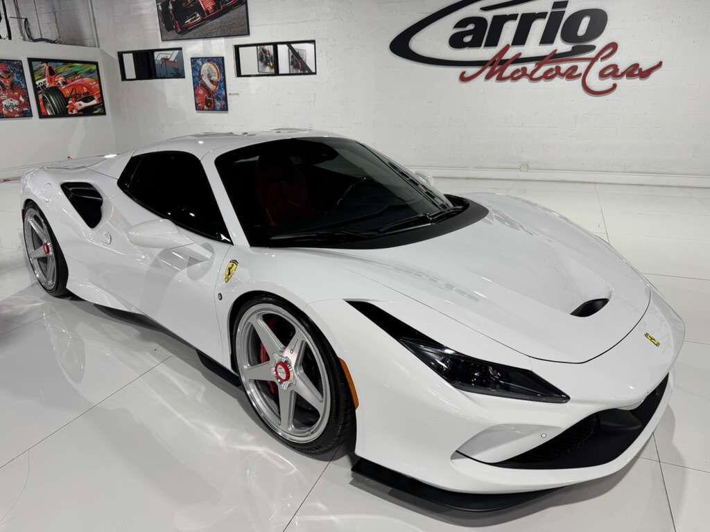 2022 Ferrari F8 Spider Bianco Cervino paint, Rosso Ferrari interior, JBL Professional audio carbon galore AND MUCH MORE!! Fort Lauderdale FL