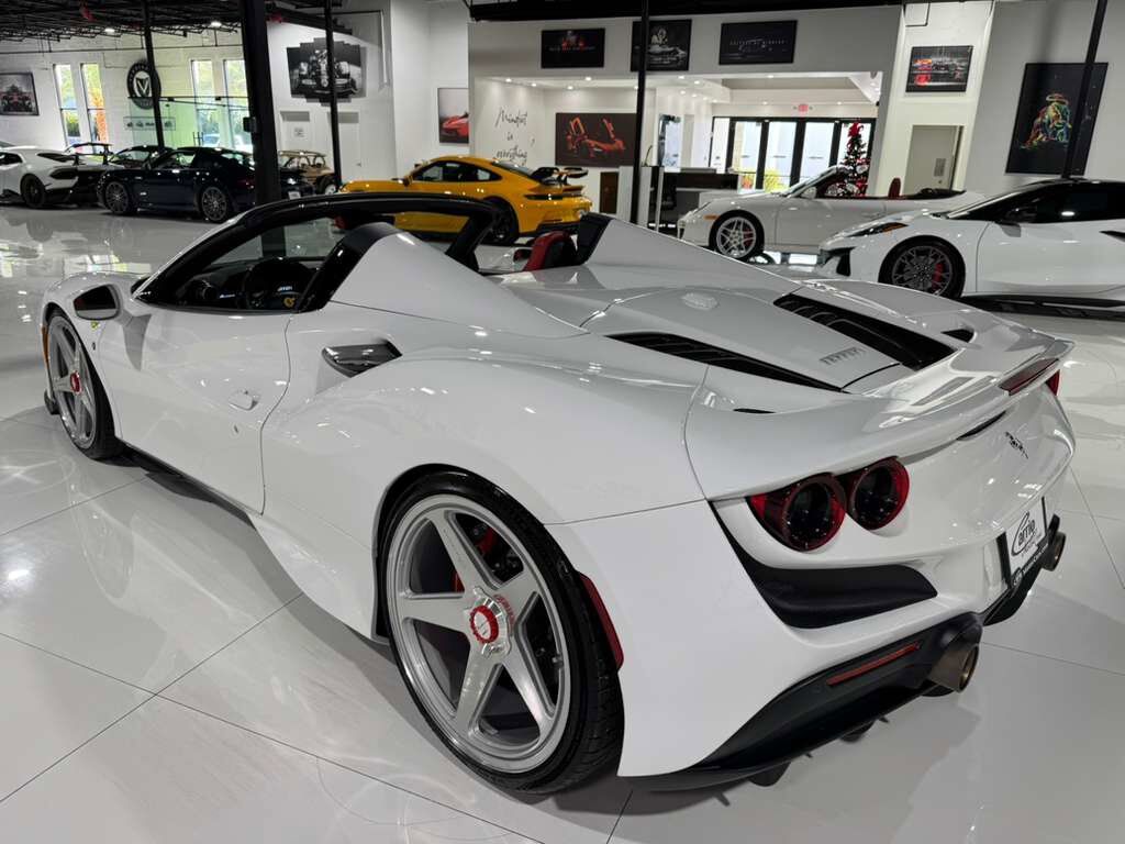 2022 Ferrari F8 Spider Bianco Cervino paint, Rosso Ferrari interior, JBL Professional audio carbon galore AND MUCH MORE!! Fort Lauderdale FL