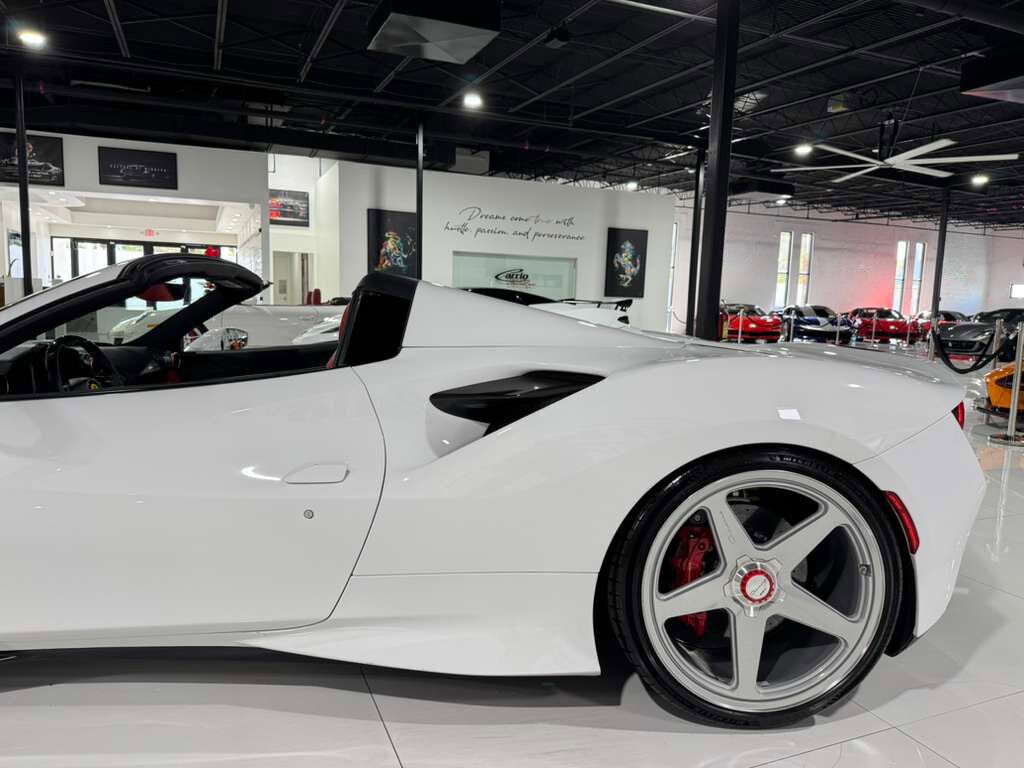 2022 Ferrari F8 Spider Bianco Cervino paint, Rosso Ferrari interior, JBL Professional audio carbon galore AND MUCH MORE!! Fort Lauderdale FL