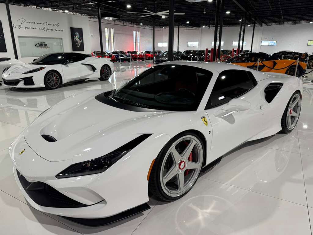 2022 Ferrari F8 Spider Bianco Cervino paint, Rosso Ferrari interior, JBL Professional audio carbon galore AND MUCH MORE!! Fort Lauderdale FL