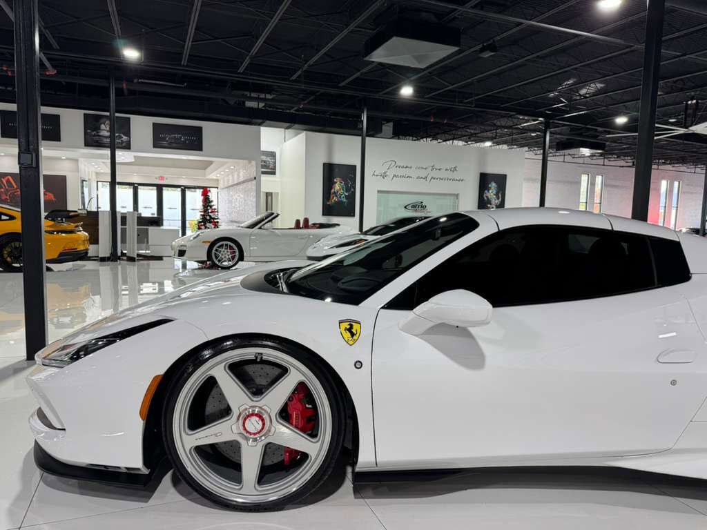 2022 Ferrari F8 Spider Bianco Cervino paint, Rosso Ferrari interior, JBL Professional audio carbon galore AND MUCH MORE!! Fort Lauderdale FL