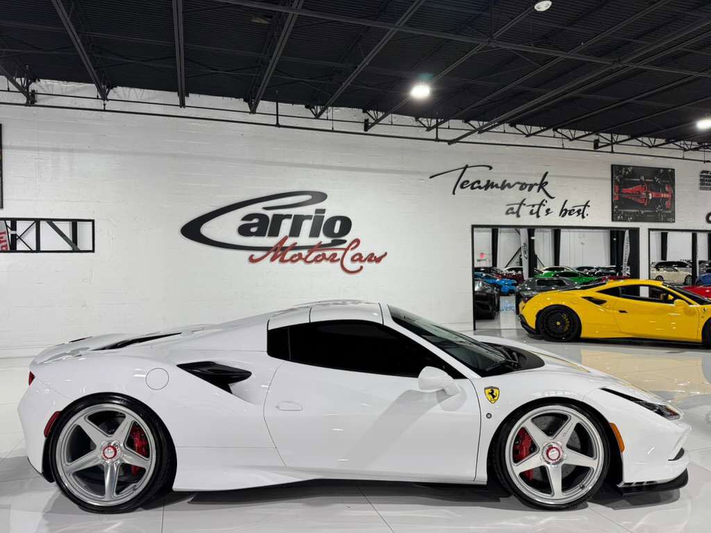 2022 Ferrari F8 Spider Bianco Cervino paint, Rosso Ferrari interior, JBL Professional audio carbon galore AND MUCH MORE!! Fort Lauderdale FL