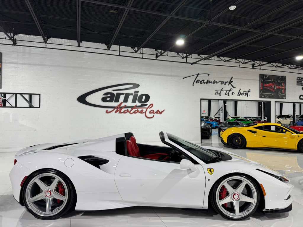 2022 Ferrari F8 Spider Bianco Cervino paint, Rosso Ferrari interior, JBL Professional audio carbon galore AND MUCH MORE!! Fort Lauderdale FL