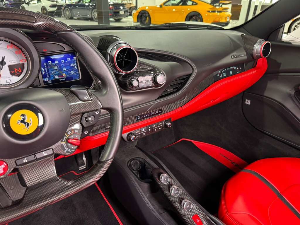 2022 Ferrari F8 Spider Bianco Cervino paint, Rosso Ferrari interior, JBL Professional audio carbon galore AND MUCH MORE!! Fort Lauderdale FL