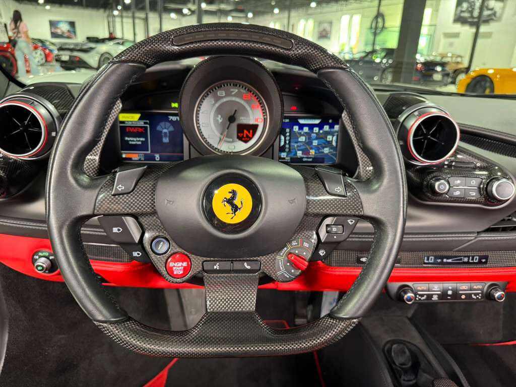 2022 Ferrari F8 Spider Bianco Cervino paint, Rosso Ferrari interior, JBL Professional audio carbon galore AND MUCH MORE!! Fort Lauderdale FL