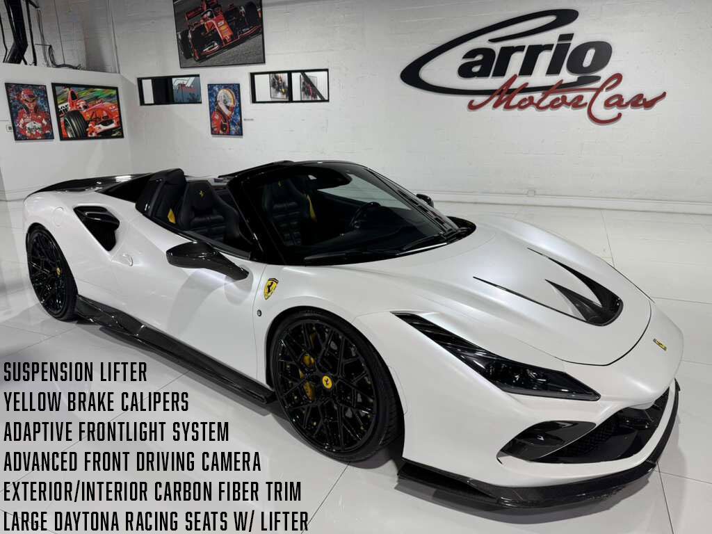 2022 Ferrari F8 Spider suspension lifter,front driving camera,Daytona racing seats w/ lifter, carbon galore AND MUCH MORE!!