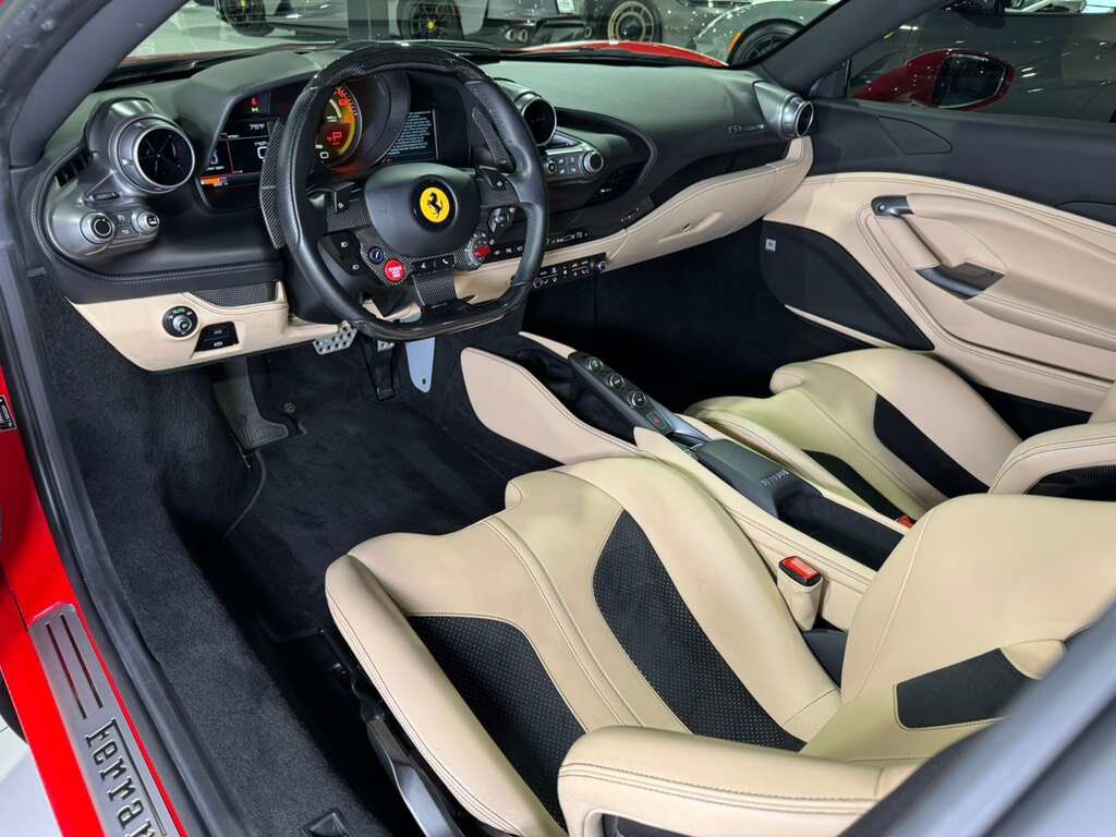 2022 Ferrari F8 Tributo Rosso Corsa paint,Sabbia interior,front lifter, carbon racing seats,JBL audio system AND MUCH MORE!! Fort Lauderdale FL