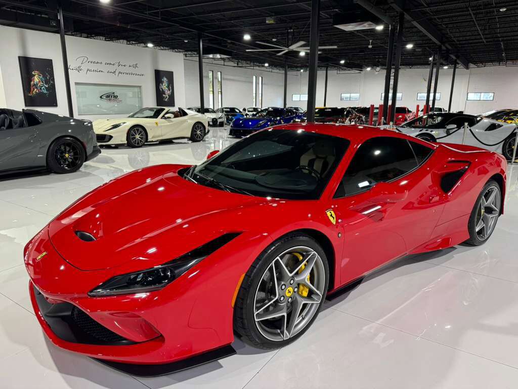 2022 Ferrari F8 Tributo Rosso Corsa paint,Sabbia interior,front lifter, carbon racing seats,JBL audio system AND MUCH MORE!!