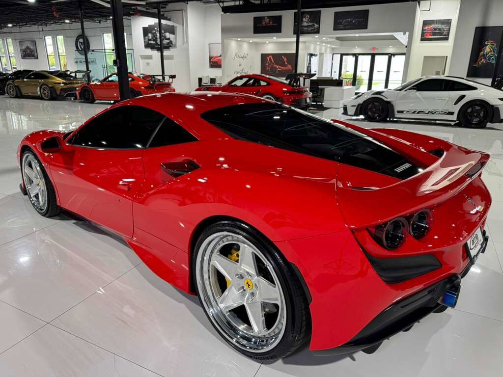 2022 Ferrari F8 Tributo Rosso Scuderia paint, carbon fiber steering wheel + LEDs, passenger display, front camera AND MORE!! Fort Lauderdale FL
