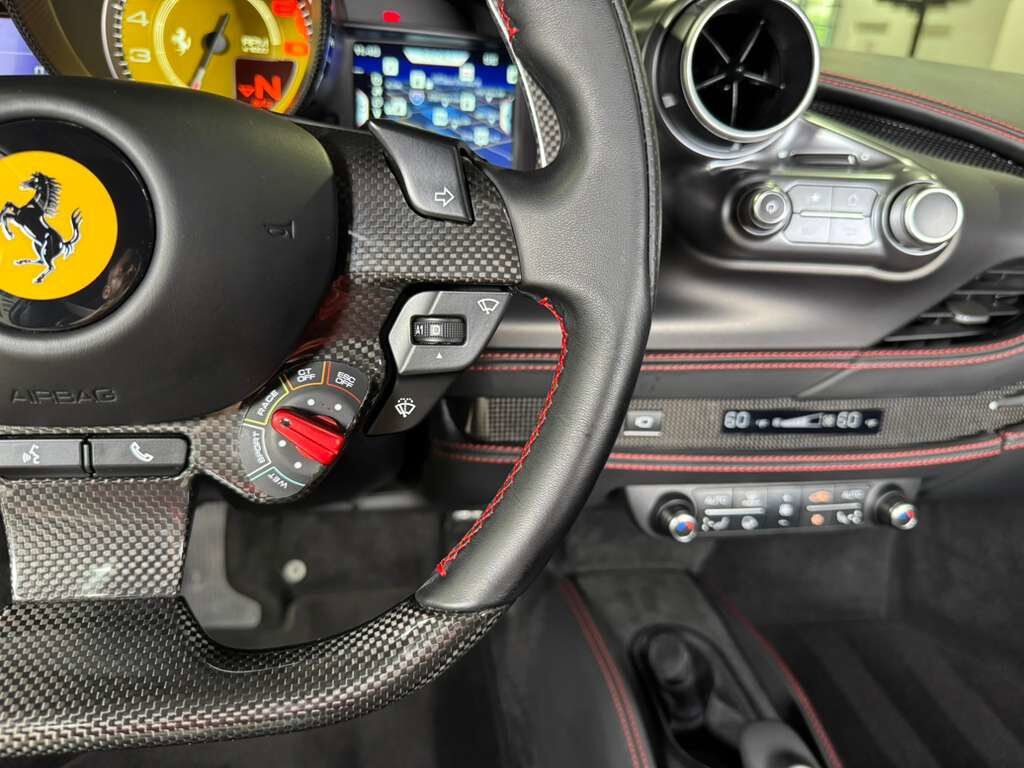 2022 Ferrari F8 Tributo Rosso Scuderia paint, carbon fiber steering wheel + LEDs, passenger display, front camera AND MORE!! Fort Lauderdale FL
