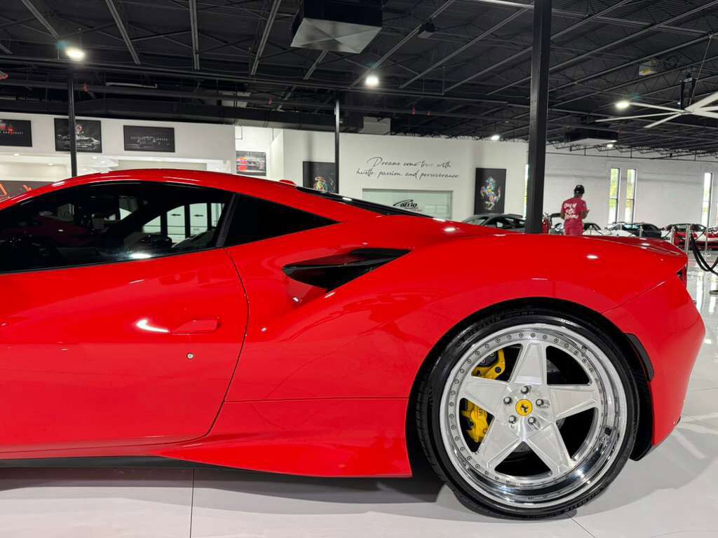 2022 Ferrari F8 Tributo Rosso Scuderia paint, carbon fiber steering wheel + LEDs, passenger display, front camera AND MORE!! Fort Lauderdale FL