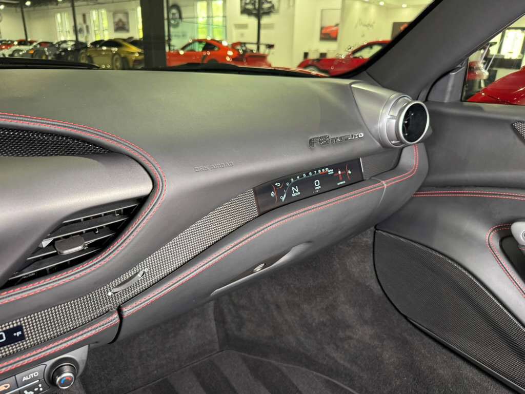 2022 Ferrari F8 Tributo Rosso Scuderia paint, carbon fiber steering wheel + LEDs, passenger display, front camera AND MORE!! Fort Lauderdale FL